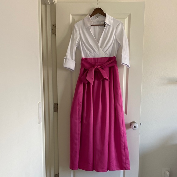 Jessica Howard Dresses & Skirts - Jessica Howard Fuchsia Maxi Skirt with Waist Tie